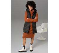 Steppweste ANISTON CASUAL, Damen, Gr. 38, schwarz, Steppware, Obermaterial: 100% Polyester. Futter: 100% Polyester. Wattierung: 100% Polyester, unifarben, figurbetont ca. Mitte Oberschenkel, Westen St