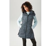 Steppweste ANISTON CASUAL, Damen, Gr. 44, schwarz (rauchblau, schwarz, dunkelgrau), Steppware, Obermaterial: 100% Polyester. Futter: 100% Polyester. Wattierung: 100% Polyester, bedruckt, gemustert, fi