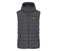 Steppweste BLEND "BHMelai", Herren, Gr. XXL, forged iron, 100% Polyester, unifarben, normal normal, Westen Steppweste, Stilvolle Basic Steppweste mit Taschen und Kapuze (27732652-XXL) forged iron