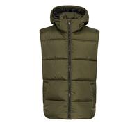 Steppweste BLEND "BHZipa", Herren, Gr. M, forest night, 100% Polyester, unifarben, Basic, regular fit normal, Westen Steppweste, Stilvolle Basic Steppweste mit Taschen (32350718-M) forest night