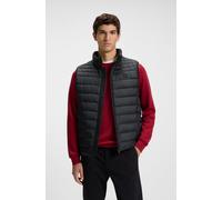 BOSS Verstaubare Slim-Fit Weste mit unterschiedlichen Absteppungen und wasserabweisendem Finish - Style Odeno2, 50549243 Schwarz 52