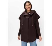 Steppweste BRAX "Style HOLLY", Damen, Gr. 34, braun (dunkelbraun), Web, 48% Wolle, 47% Polyester, 5% Sonstige Fasern, Westen Steppweste (23227632-34) dunkelbraun