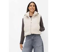 Steppweste BRAX "Style YUNA", Damen, Gr. 48, beige (hellbeige), 100% Polyester, Westen Steppweste (38136149-48) hellbeige
