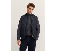 Steppweste BUGATTI "Airseries", Herren, Gr. 50, blau (390, marine), 100% Polyester, unifarben, regular fit, Westen Steppweste, Regular Fit mit Wellensteppung (24017539-50) 390, marine