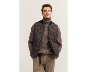 Steppweste BUGATTI "Airseries", Herren, Gr. 52, braun (90, braun), 100% Polyester, unifarben, regular fit, Westen Steppweste, Regular Fit mit Wellensteppung (88647744-52) 90, braun