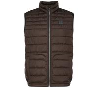Steppweste BUGATTI, Herren, Gr. 50, braun, 100% Polyester, unifarben, regular fit, ohne Ausschnitt, Westen Steppweste, aus leichter Nylonware (86740610-50)