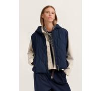 Steppweste BUGATTI "LightSeries", Damen, Gr. 38, 390, marine, 100% Polyester, unifarben, regular fit, Westen Steppweste, besonders leicht mit Wellensteppung (36006513-38) 390, marine