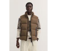 Steppweste BUGATTI "Regular Fit", Herren, Gr. 54, braun (70, cognac), 88% Polyamid, 12% Elasthan, unifarben, regular fit, ohne Ausschnitt, Westen Steppweste, Regular Fit Stretch Stehkragen (40804333-5