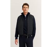 Steppweste BUGATTI "Regular Fit", Herren, Gr. M, 390, marine, 80% Baumwolle, 20% Polyester, unifarben, casual, regular fit, ohne Ausschnitt, Westen, mit Reißverschluss und aus einem Baumwollmix (59205