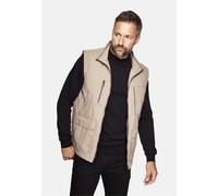 Steppweste CABANO "Cotton-Touch-Weste", Herren, Gr. 58, beige, 100% Polyester, normal, hoch geschlossener Ausschnitt, Westen Steppweste, in wasserabweisender Qualität (65034754-58) beige