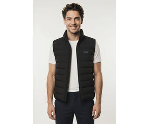 Steppweste CALVIN KLEIN, Herren, Gr. L, schwarz, Web, Obermaterial: 100% Polyester, unifarben, regular fit normal, hoch geschlossener Ausschnitt, Westen Steppweste, Stehkragen, 2-Wege-Zipper, Regular