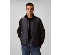 Steppweste CALVIN KLEIN JEANS "SLVLSS LT WT NYLON PUFFER VEST", Herren, Gr. S, schwarz (schwarz sapphire), Web, Obermaterial: 100% Polyamid, regular fit normal, Rundhals, Westen Steppweste, Mit Rundha