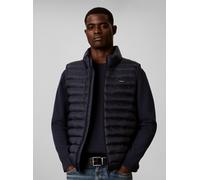 Steppweste CALVIN KLEIN "NYLON PUFFER VEST", Herren, Gr. M, blau (schwarz sapphire), Web, Obermaterial: 100% Polypropylen, unifarben, regular fit normal, Rundhals, Westen Steppweste, Regular fit mit S