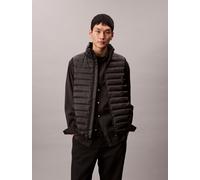 Steppweste CALVIN KLEIN "SLVLSS LT WT NYLON PUFFER VEST", Herren, Gr. S, schwarz, Web, Obermaterial: 100% Polyamid, unifarben, regular fit normal, Rundhals, Westen Steppweste, Mit Rundhalsausschnitt (