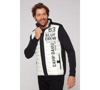 Steppweste CAMP DAVID, Herren, Gr. XXXL, grau (kitt), Material Vorderteil+ Rückenteil: 100% Polyester, Material Seitenteil+ Passe: 94% Polyester, 6% Elasthan, Futter: 100% Polyester, Füllung: 100% Pol