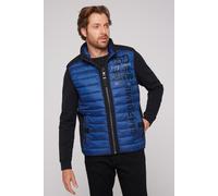 Steppweste CAMP DAVID, Herren, Gr. L, blau, Steppware, Material Vorderteil + Rückenteil: 100% Polyester, Material Seitenteil + Passe: 94% Polyester, 6% Elasthan, Futter: 100% Polyester, Füllung: 100%