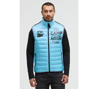 Camp David Herren Steppweste im Materialmix mit Prints Power Blue, Xl