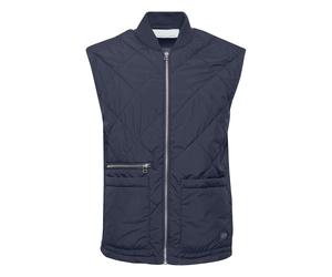 Steppweste CASUAL FRIDAY "Steppweste CFOlas", Herren, Gr. M, blau (schwarz navy), Obermaterial: 100% Polyester PES., Westen Steppweste (41555014-M) schwarz navy