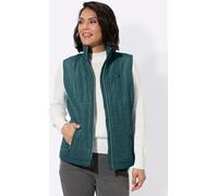 Steppweste CASUAL LOOKS, Damen, Gr. 42, grün (petrol), 100% Polyester, Wattierung:100% Polyester, unifarben, Westen Steppweste (40041337-42) petrol