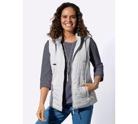 Steppweste CASUAL LOOKS, Damen, Gr. 42, hellgrau, 100% Polyester, Wattierung:100% Polyester, unifarben, Westen Steppweste (46021234-42) hellgrau