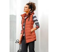 Steppweste CASUAL LOOKS, Damen, Gr. 44, rot (rostrot), 100% Polyester, unifarben, Westen Steppweste (23209711-44) rostrot