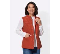 Steppweste CASUAL LOOKS, Damen, Gr. 44, rot (rostrot), 100% Polyester, unifarben, Westen Steppweste (93259756-44) rostrot
