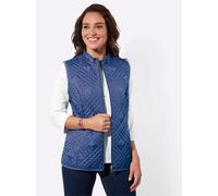 Steppweste CASUAL LOOKS, Damen, Gr. 50, blau (jeansblau), 100% Polyester, Wattierung:100% Polyester, unifarben, Westen Steppweste (25758151-50) jeansblau