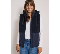 Steppweste CECIL, Damen, Gr. 3XL, blau (schwarz navy blau), Stoff, Oberstoff: 100% Polyester. Oberstoff 2: 100% Polyester. Futter: 100% Polyester. Füllung: 100% Polyester, unifarben, comfort fit norma