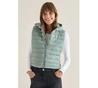 Steppweste CECIL, Damen, Gr. M-L, grün (smoke salvia), Stoff, Obermaterial: 100% Polyester. Futter: 100% Polyester. Füllung: 100% Polyester, unifarben, normal normal, ohne Ausschnitt, Westen Steppwest