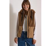 Steppweste CECIL, Damen, Gr. S (38), braun (schwarz toffee braun), Stoff, Oberstoff: 100% Polyester. Oberstoff 2: 100% Polyester. Futter: 100% Polyester. Füllung: 100% Polyester, unifarben, comfort fi