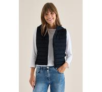 Steppweste CECIL, Damen, Gr. XS-S, schwarz navy blau, Stoff, Obermaterial: 100% Polyester; Futter: 100% Polyester; Füllung: 100% Polyester, unifarben, normal normal, ohne Ausschnitt, Westen Steppweste