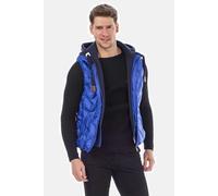 Steppweste CIPO & BAXX "Weste", Herren, Gr. L, blau, 100% Polyester, unifarben, Basic, regular fit, Westen Steppweste, mit Sweatkapuze, CM-151 (45192457-L) blau