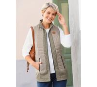 Steppweste CLASSIC BASICS, Damen, Gr. 52, beige (sesam), 100% Polyester, gemustert, mehrfarbig, Westen Steppweste (61290603-52) sesam