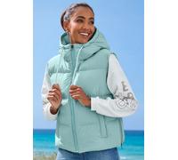 Steppweste ELBSAND, Damen, Gr. M/38, grün (mint), Obermaterial: 100% Polyester. Futter: 100% Polyester. Füllung: 100% Polyester, casual, Westen, mit großem Logoprint auf dem Rücken, Topseller (6513152