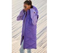 Steppweste ELBSAND, Damen, Gr. XL/42, lila, Obermaterial: 100% Polyester. Futter: 100% Polyester. Füllung: 100% Polyester, unifarben, comfort fit knielang, Westen Steppweste, mit Kapuze (60163004-XL)