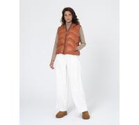 Steppweste FRESHLIONS "Laura", Damen, Gr. M, braun, 100% Polyester, lang, Westen Steppweste, mit großer, gemütlicher Kapuze (43352265-M) braun