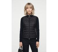 Steppweste FUCHS SCHMITT, Damen, Gr. 36, schwarz (marine), Web, Obermaterial: 100% Polyester, unifarben, regular fit normal, hoch geschlossener Ausschnitt, Westen Steppweste, Stehkragen, Regular Fit,