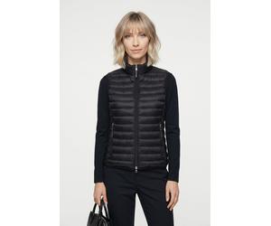 Steppweste FUCHS SCHMITT, Damen, Gr. 40, schwarz (marine), Web, Obermaterial: 100% Polyester, unifarben, regular fit normal, hoch geschlossener Ausschnitt, Westen Steppweste, Stehkragen, Regular Fit,