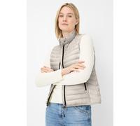 Steppweste FUCHS SCHMITT, Damen, Gr. 46, beige, Web, Obermaterial: 100% Polyester, unifarben, regular fit normal, hoch geschlossener Ausschnitt, Westen Steppweste, Stehkragen, Regular Fit, Reißverschl