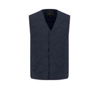 Steppweste FYNCH-HATTON, Herren, Gr. L, schwarz navy, Web, Obermaterial: 100% Polyamid, unifarben, normal hüftbedeckend, V-Ausschnitt, Westen Steppweste, mit V-Ausschnitt, mit Druckknöpfen, normale Pa