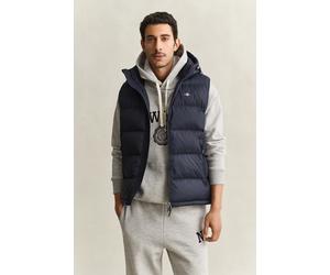 Steppweste GANT "ACTIVE CLOUD VEST", Herren, Gr. L, blau (evening blau), Web, Obermaterial: 100% Polyester. Futter: 100% Polyamid. Füllung: 100% Polyester, regular fit normal, Westen Steppweste, 2-Weg