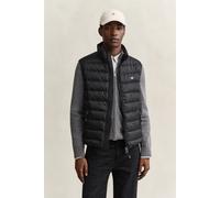 Steppweste GANT "LIGHT DOWN VEST", Herren, Gr. M, schwarz, Web, Obermaterial: 100% Polyester. Futter: 100% Polyester. Wattierung: 90% Daunen, 10% Federn, unifarben, regular fit normal, Rundhals, Weste