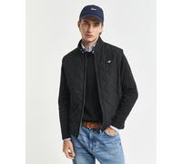 GANT Herren Steppweste - QUILTED WINDCHEATER VEST, Reißverschluss, Stehkragen Schwarz L