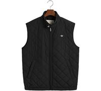 GANT Herren Steppweste - QUILTED WINDCHEATER VEST, Reißverschluss, Stehkragen Schwarz 2XL