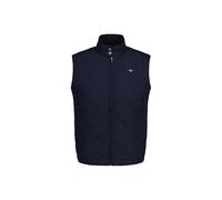 GANT Herren Steppweste - QUILTED WINDCHEATER VEST, Reißverschluss, Stehkragen Blau 2XL