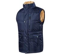 Steppweste Herren Fleece Weste Herren Winter Ärmellose Fleeceweste Herren Gilet Winterweste Step Westen Für Männer Jacke Ohne Ärmel Herren Gilets Übergrößen Wattierte Weste Mantel Ärmellos Blau 7XL