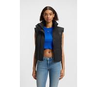 Steppweste HUGO BLUE "Fae", Damen, Gr. XXL (44), schwarz (schwarz 001), Web, Obermaterial: 100% Polyamid, unifarben, regular fit, Westen Steppweste, Bubble Shape, Elastikband im Saum (51345240-XXL) sc