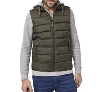 Steppweste INDICODE "Gibbs", Herren, Gr. M, grün (army), Web, Obermaterial: 100% Polyester, unifarben, normal, Westen Steppweste (72112646-M) army