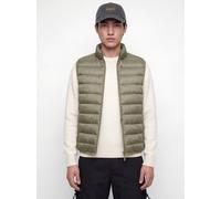 Steppweste JACK & JONES "JJEBERG LIGHT DOWN BODYWARMER NOOS", Herren, Gr. S, beige (vetiver), Web, Obermaterial: 100% Nylon, unifarben, regular fit normal, Westen Steppweste, Kunstfaser, regular fit (