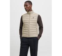 Steppweste JACK & JONES "JJEBRADLEY LIGHT BODYWARMER COLLAR NOOS", Herren, Gr. XL, crockery, Web, Obermaterial: 100% Nylon, unifarben, regular fit taillenbedeckt, Westen Steppweste (35539606-XL) crock